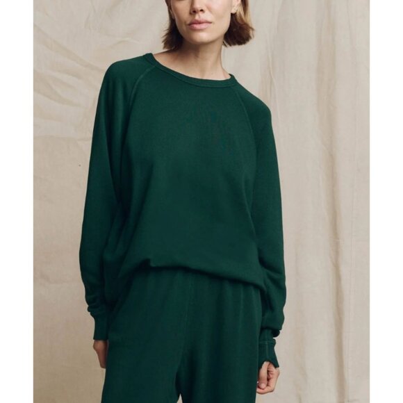The Great. The College Slouch Sweatshirt in Green Grove Size 3 Large - Picture 1 of 4